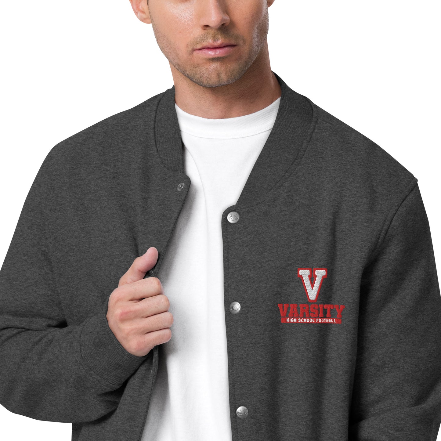 Varsity Embroidered Champion Bomber Jacket